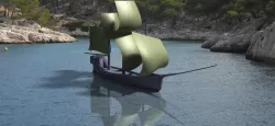 Ancient wooden ship