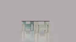 Concrete Table with Glass Top 