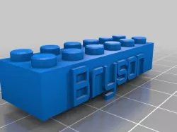 Customized Lego Block Necklace/Keychain - Bryson