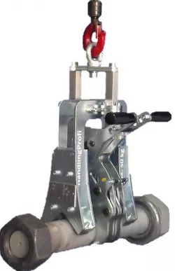 Form-fitting gripper for round material (screws) with different diameters