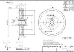 gear wheel drafting - 2D documentation