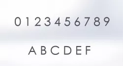 Numbers and letters for cutting