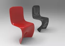plastic and metal chair