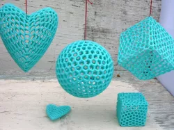 Sphere, Heart, and Cube