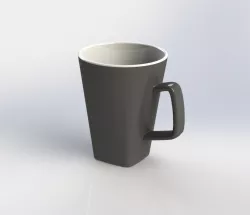 Square Bottom / Circular Top Mug