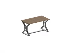 steel and wood table/desk