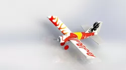 Toy Airplane with flow simulation