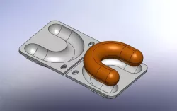 two-part mold for boiled sausage