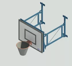 Wall Mounted Hinged Practice Basketball Goals