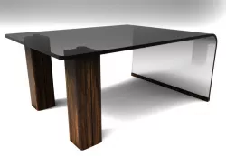 طاولة زجاج للصالون ,Table basse, coffee table in solidworks