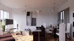 3 story 100 square meteres apartment revit
