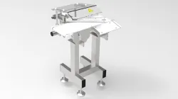 600-200 PU belt conveyor with swing gate rejector 3D design model