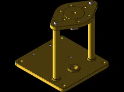 A Simple Vertical Steam Engine With Slide Crank (Scotch Yoke Type)