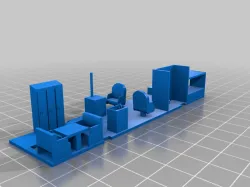 "Athearn" bay window caboose complete interior (HO scale)
