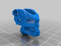 Bionicle G2 Okoto Head with G1 Brainstalk replacement and Metru Ball Joint connector