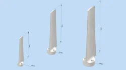 Blades for NACA 4 airfoil fans