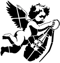 Cupid Grenade stencil