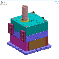 Design scheme of aluminum die-casting mold for automobile steering wheel frame