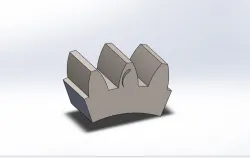 Gear with aero fin shape holes