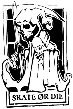 Grim Reaper stencil 32