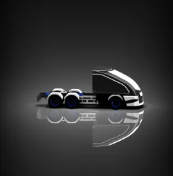 Hydrogen fuel cell - Lithium-ion Battery hybrid electric truck