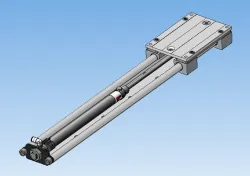 Linear guide with plain bearings