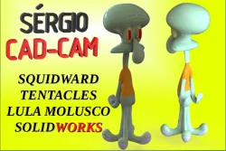 Lula Molusco Squidward Tentacles Sérgio CAD CAM