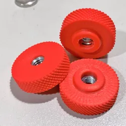 M6 Knurling with and without M6 Nut inlay