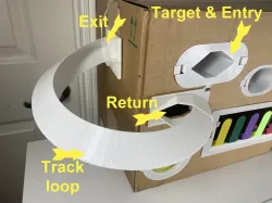on-target disc shooter hoop track