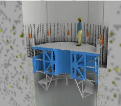 Power shaft slip formwork