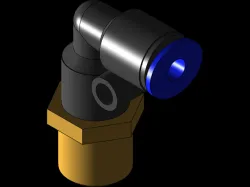 Push in fitting L G1/4 hose 4 mm