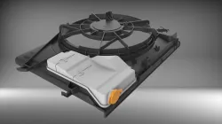 Radiator cooling fan shroud