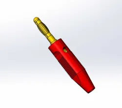 Red banana plug connector