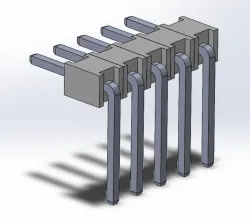 Right-angle pin headers