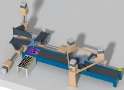 Robotic cell for electronics assembling
