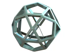 Wireframe Shape Icosidodecahedron 3D print model