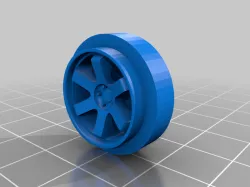 6 spoke slot car wheels for 3/32 axles