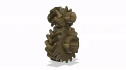 Animated. Herringbone Gears