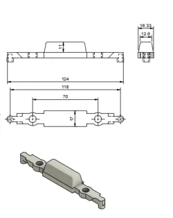 Button for folding bag handle
