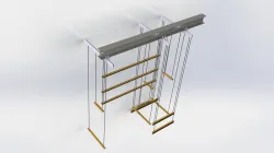 cable tray and ladder support by only Long thread rod and channel idea and Method,