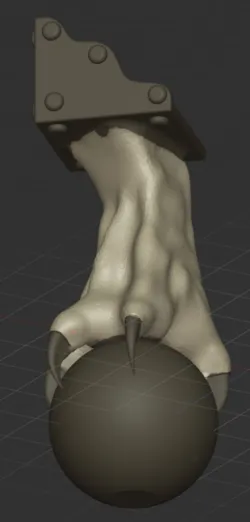 Claw-ball table leg