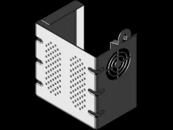 Computer Sheet Metal Exhaust Fan Electronics Box
