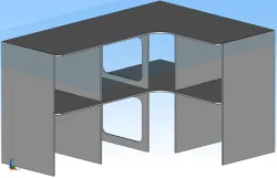 Corner unit carcass