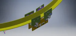 Curved beam crane trolley