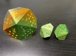 Educational D10 die/dice with dots and numbers