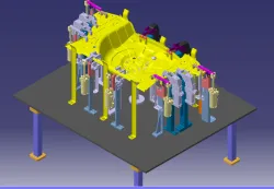 Fixture design of a car back panel