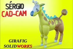 Girafig Pokémon Sérgio CAD CAM