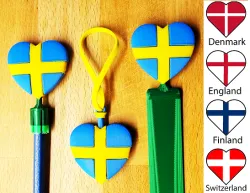 Heart shape cross flag