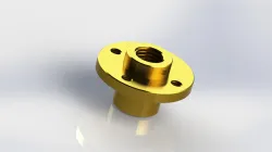 M8 Brass nut - square thread