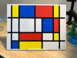 Piet Mondriaan Painting with Bambulab AMS